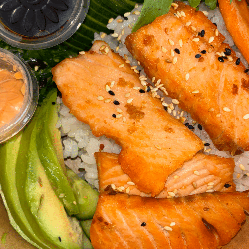 Sushi Bowls 5 Gebratene Lachs