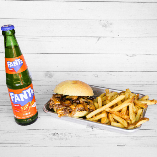 Cheesy Mushroom Smashed Burger Menu