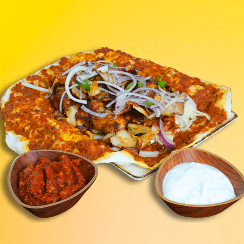 Lahmacun mit Dönerfleisch