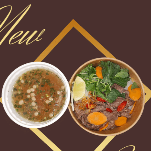 Hủ tiếu thịt bò Tapiokanudelsuppe m. rindfleisch
