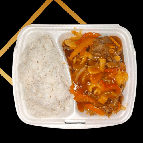 R-36 Gebr. Rindfleisch Ananas süß-sauer Sauce
