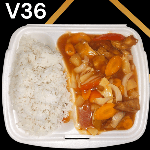 V-36 Gebratener Tofu Süß-Sauer-Sauce