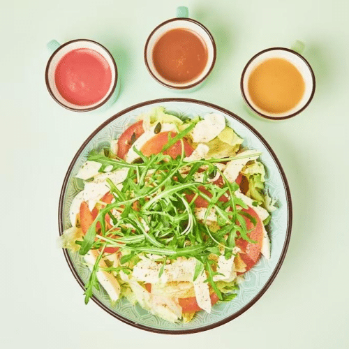 Salat mit Mozzarella