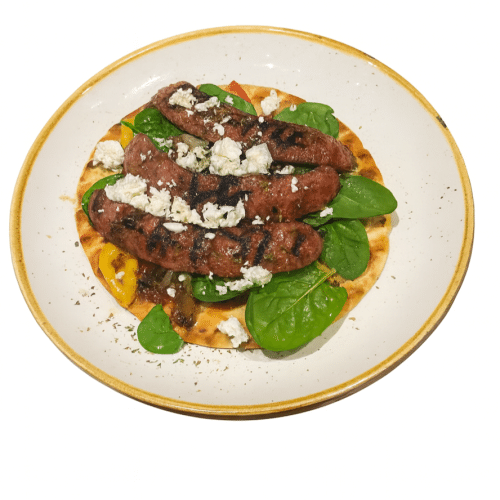 Pita mit griechischer Landwurst