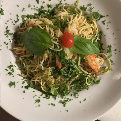 Spaghetti con Gamberoni