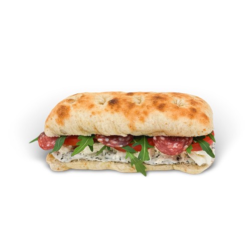 Focaccia Caprese Salami