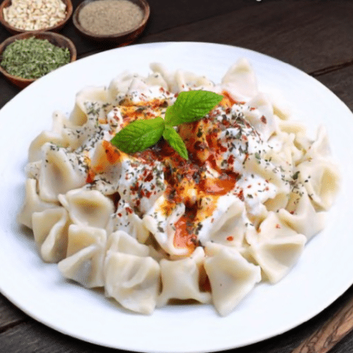 Vegan Manti-Teigtasche
