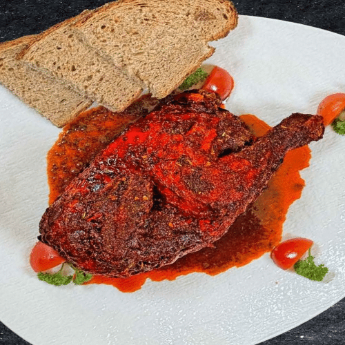 Knuspriges halbes Hähnchen