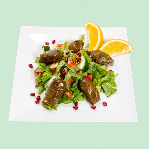 Weinblätter Teller (vegan, leicht scharf)