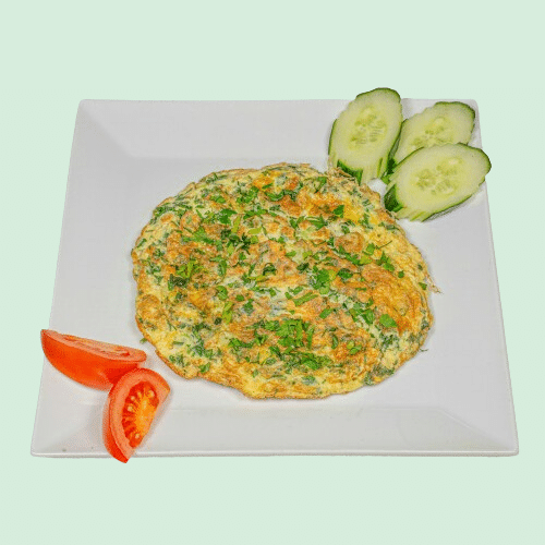 Eierspeise mit Zwiebeln und Petersilie