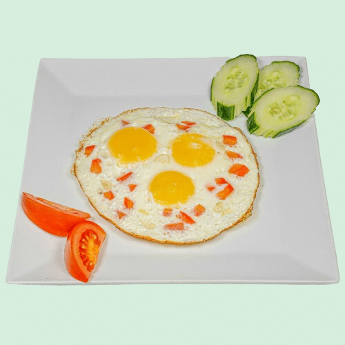 Eierspeise mit Tomate und Knoblauch