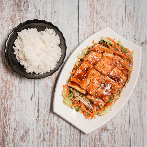 Knuspriges Tofu mit Barbecuesauce
