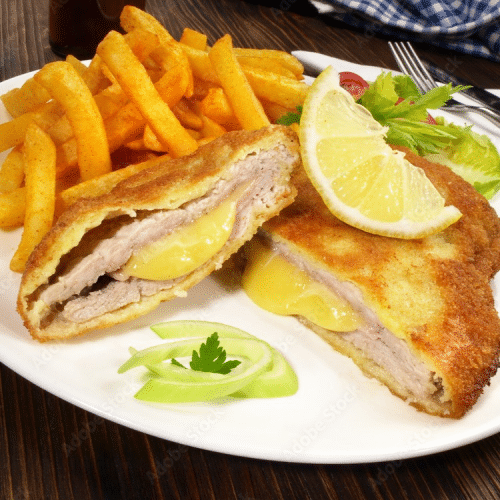 Paniertes Hähnchen Cordon Bleu