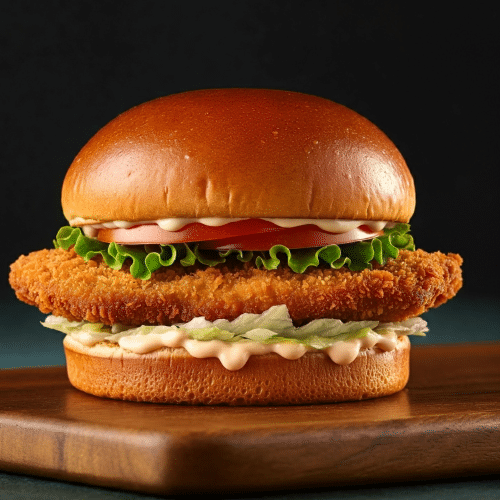Putenschnitzel Burger-Menü