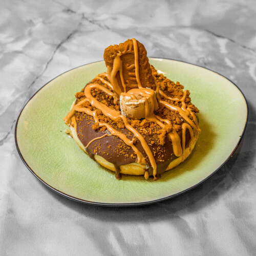 Premium Donut Lotus mit Vollmilch Glasur