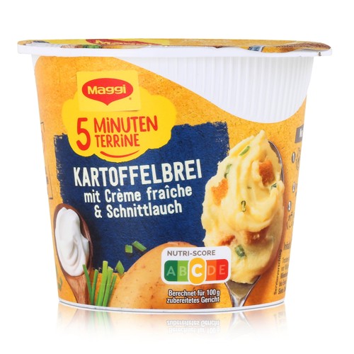 Maggi 5 Minuten Terrine Kartoffelbrei mit Blattspinat 47g