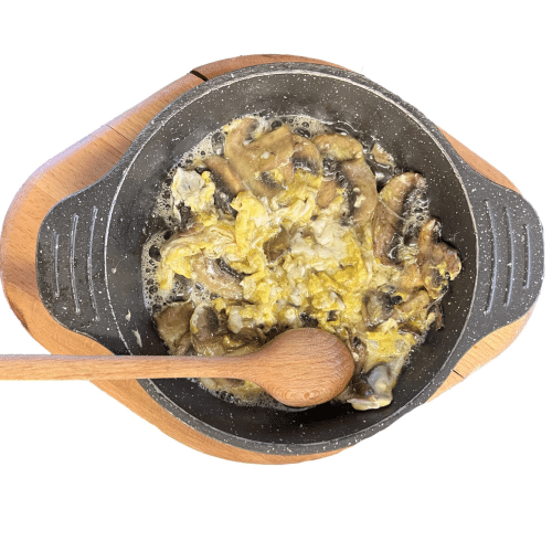 Pfannengericht - Pilz und Ei