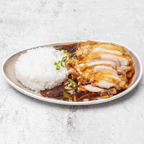 Knuspriges Hühnchenfleisch mit Cantonsauce