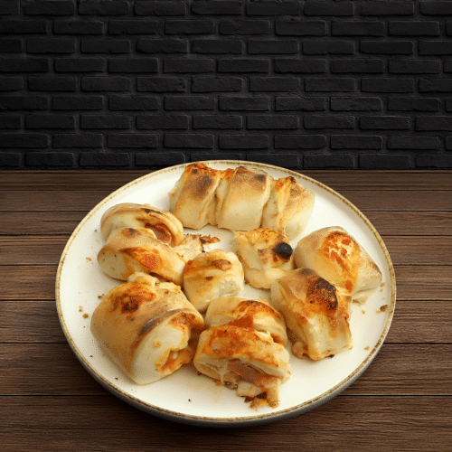 Pizzabrötchen mit Schinken