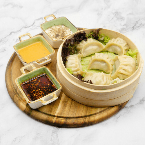 Frittiertes Chicken Momo