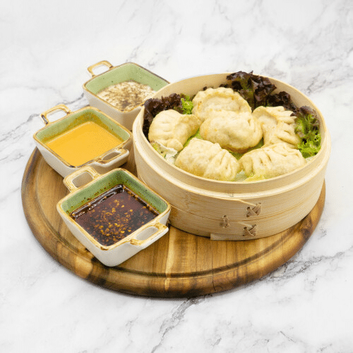 Gedämpft Chicken Momo