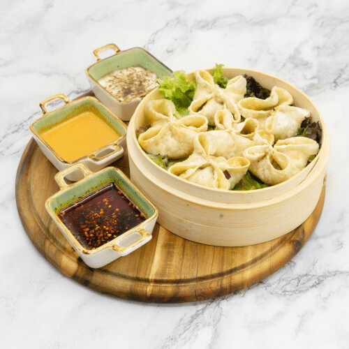 Gedämpft Lamm Momo