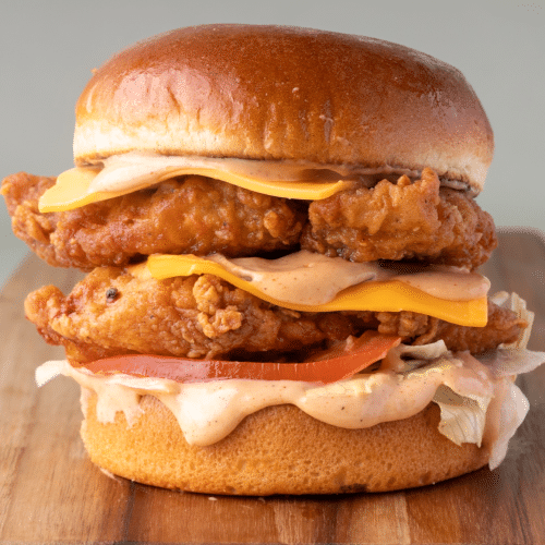 Double Chicken Cheeseburger