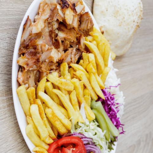 Döner Kebab mit Pommes