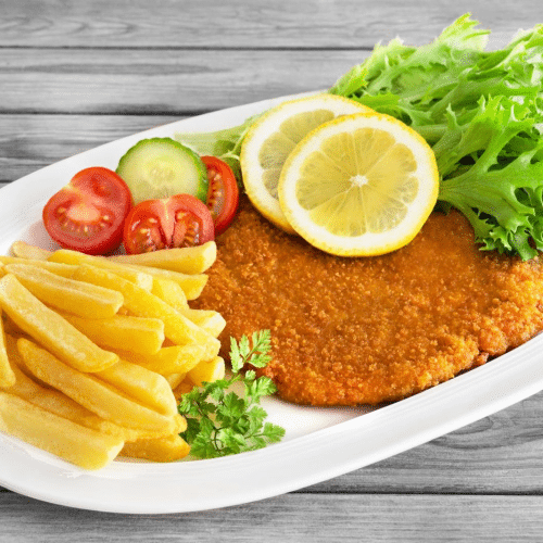 Hähnchenschnitzel mit Paprikasauce