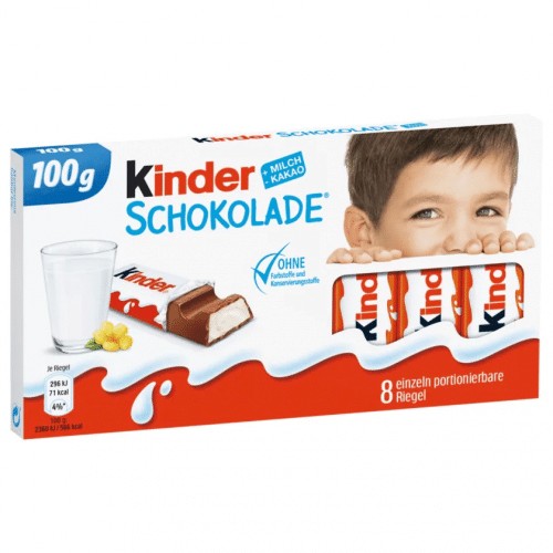 Kinder Schokolade 8 Riegel 100 g