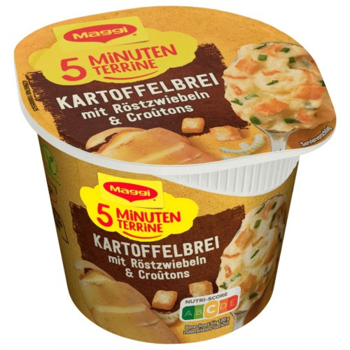 Maggi 5 Minute Terrine Kartoffelbrei Röstzwiebeln & Croutons 56g