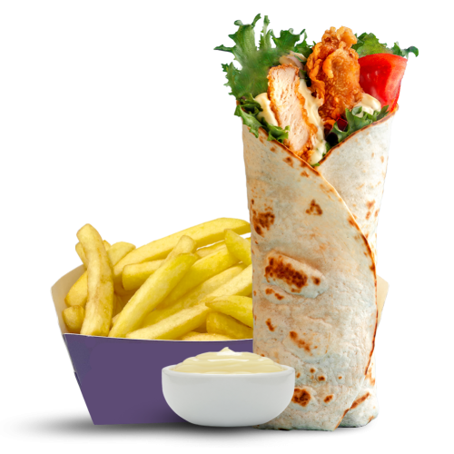 Classic Crispy Chicken Wrap Menü 1