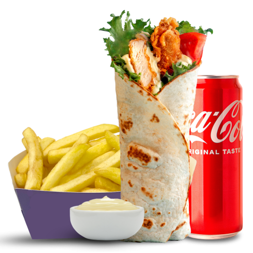 Classic Crispy Chicken Wrap Menü 2