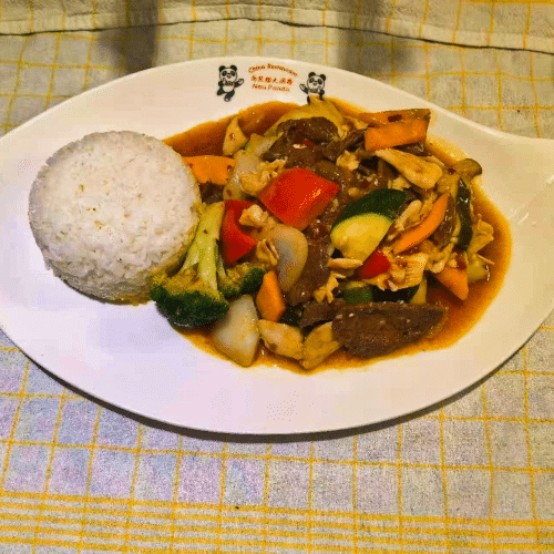 Acht Köstlichkeiten Pfanne
