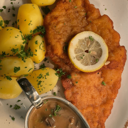 Jägerschnitzel Wiener Art