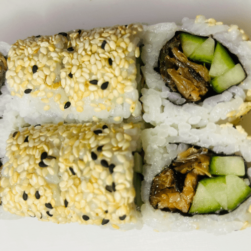 Gegrillte Lachshaut Roll