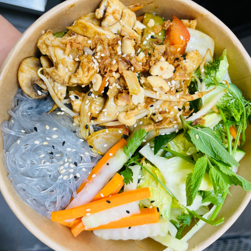 Salat Mien-Glasnudeln - Hühnerfleisch