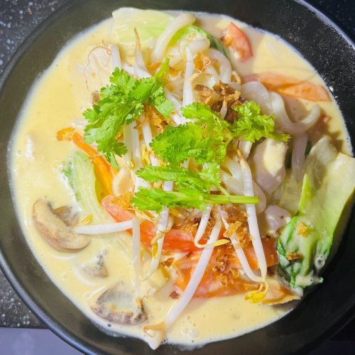 Udon Nudeln mit Garnelen - Mango Soße