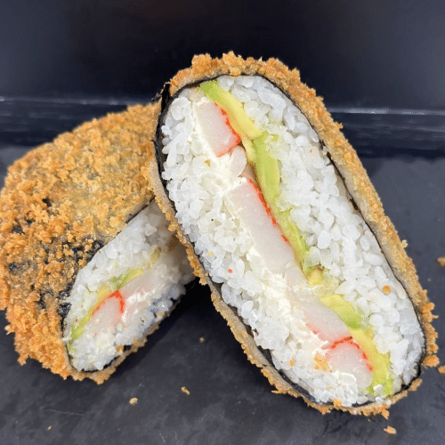 Sushi-Burger mit Surimi