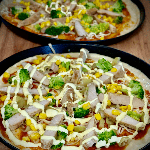 Pizza Hähnchen Hollandaisen
