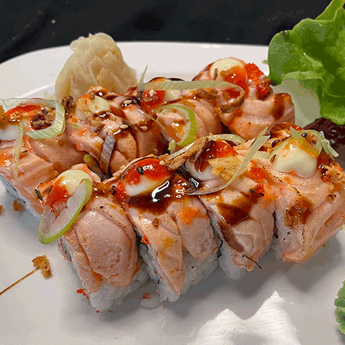 Maki Gegrillter Lachs pikant