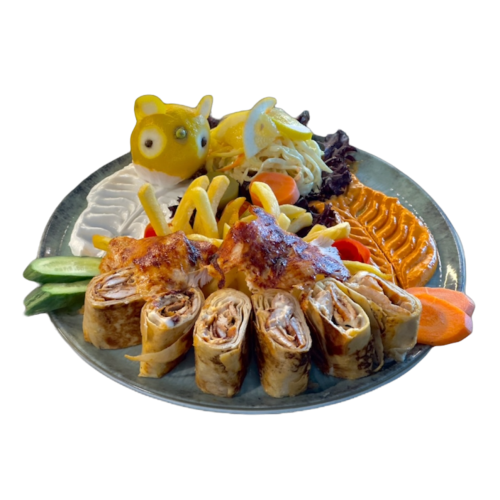 Arabischer Hähnchen Shawarma Teller