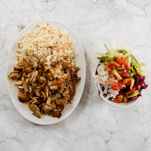 Döner Teller mit Salat - Hähnchen-Fleisch