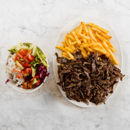 Döner Teller mit Salat - Rind-Fleisch