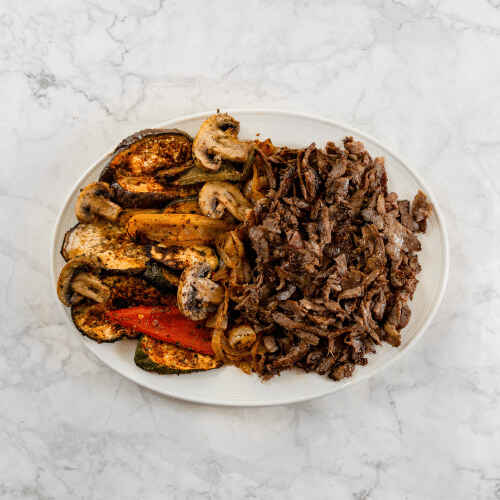 Gemüse Teller - Rind-Fleisch