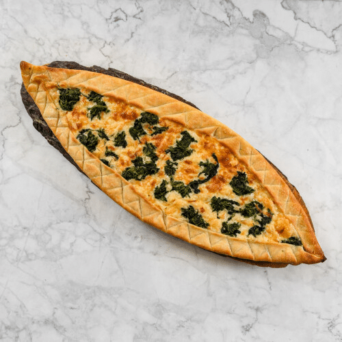 Pide mit Spinat und Käse