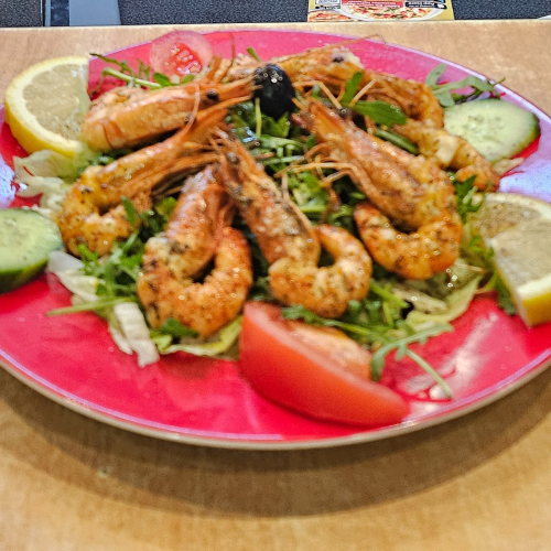 Gambas alla Planca