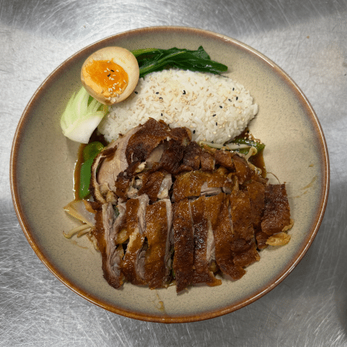 Ente Chop Suey mit Reis