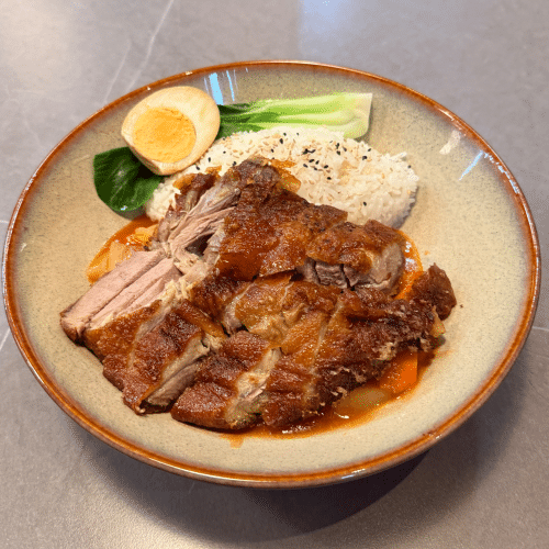 Süß-saure Ente mit Reis