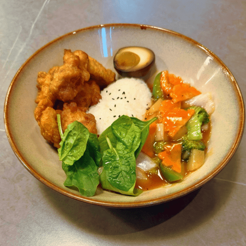 Süß-saures Hähnchen-Reis